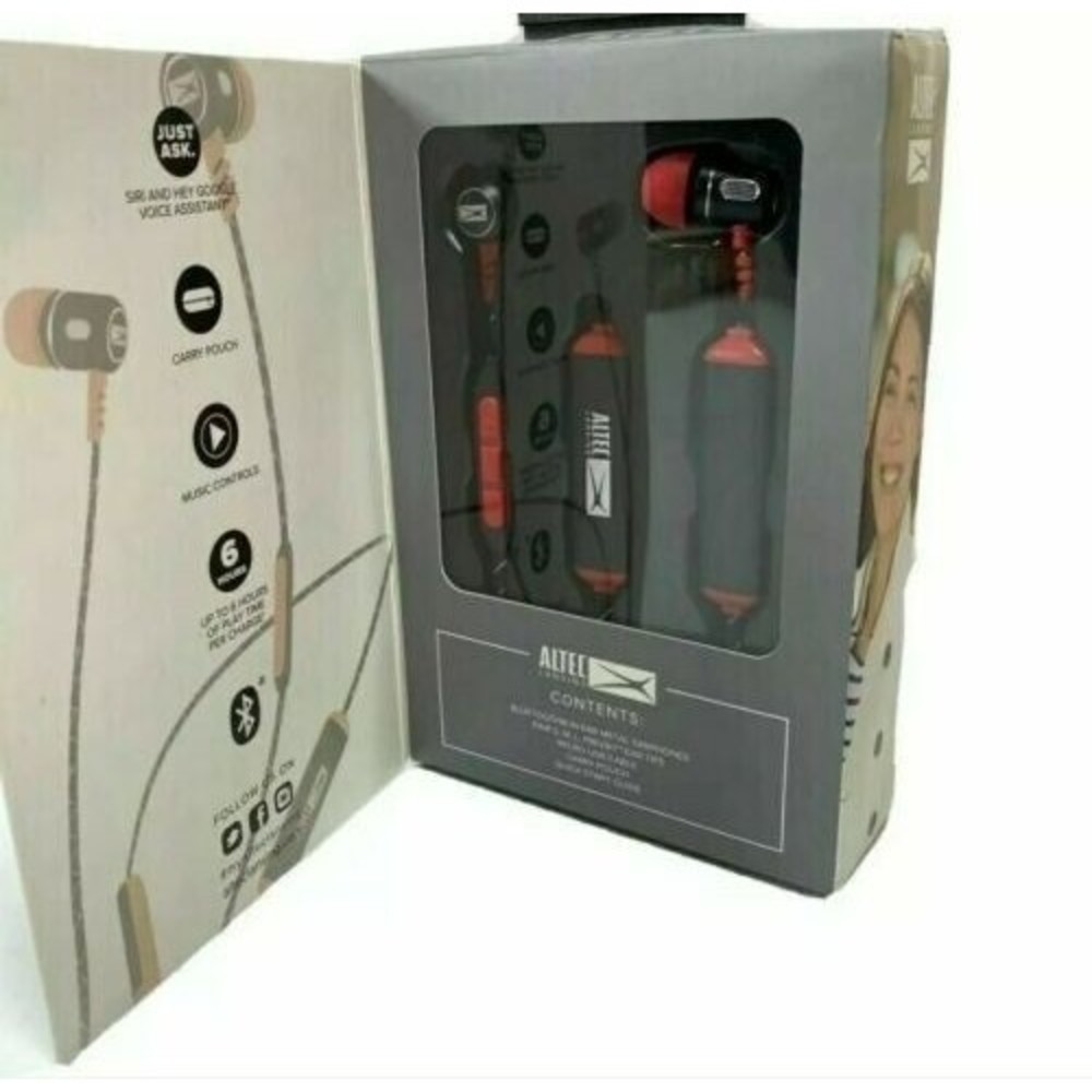 Altec Lansing Bluetooth In-Ear Metal Earphones With Voice Assistant New